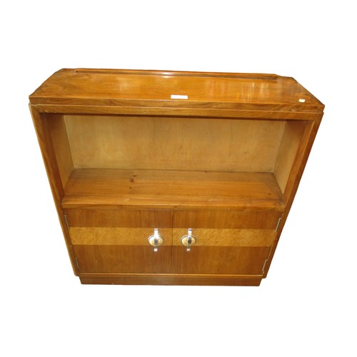 657B - Small Walnut Side Cabinet, 68cm