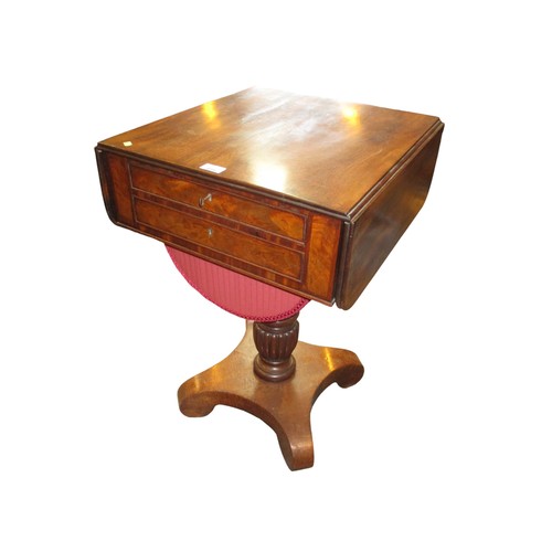 658 - 19th Century Mahogany Drop Leaf Work Table