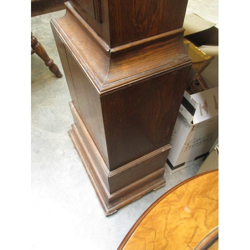 631 - Oak Case Grandmother Clock