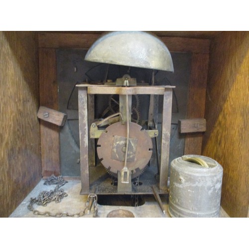 631 - Oak Case Grandmother Clock