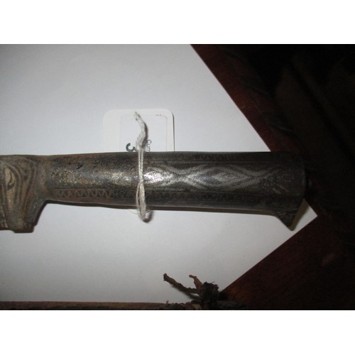 341 - Eastern Dagger with a Wood and Leather Scabbard