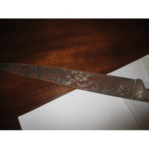 341 - Eastern Dagger with a Wood and Leather Scabbard