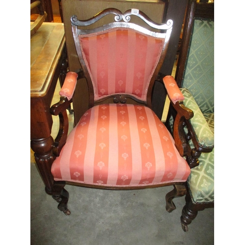 624 - Victorian Parlour Chair on Cabriole Legs