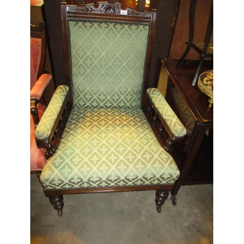 625 - Victorian Parlour Chair on Turned Legs