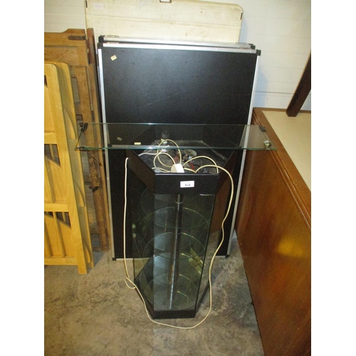 634 - Revolving Display Cabinet and 3 Folding Tables