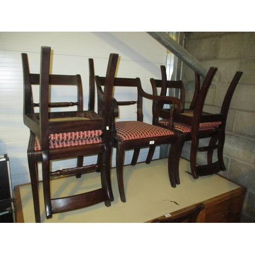 636 - Set of 6 Regency Mahogany Dining Chairs