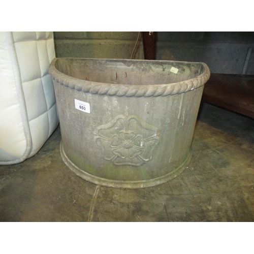 650 - Antique Style Metal Planter, 40x20cm