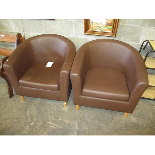 654 - Pair of Modern Tub Chairs