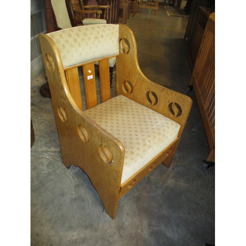 661 - Arts and Crafts Oak Arm Chair