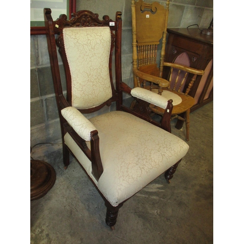 663 - Victorian Parlour Chair on Cabriole Legs