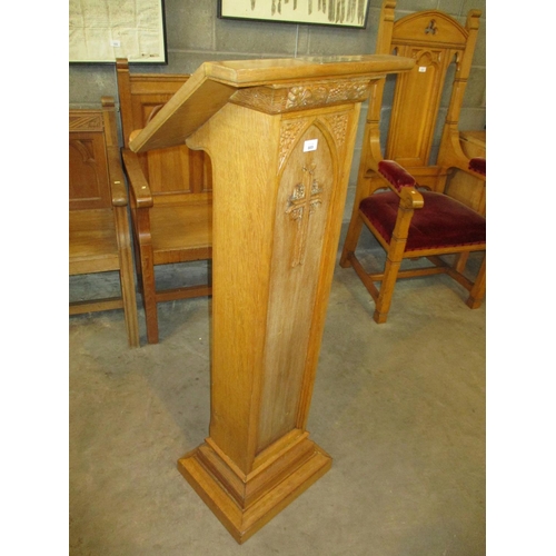 669 - Ecclesiastical Carved Oak Lectern