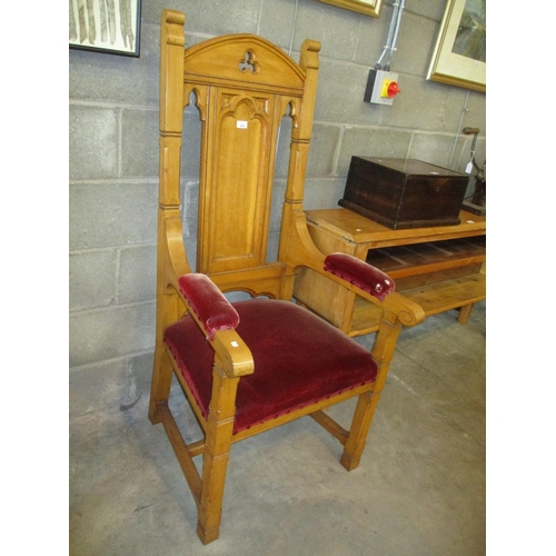 670 - Ecclesiastical Oak Ministers Chair