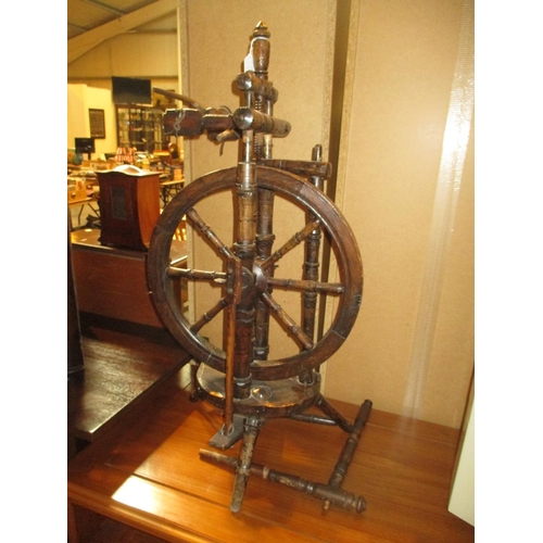 102 - Turned Wood Spinning Wheel