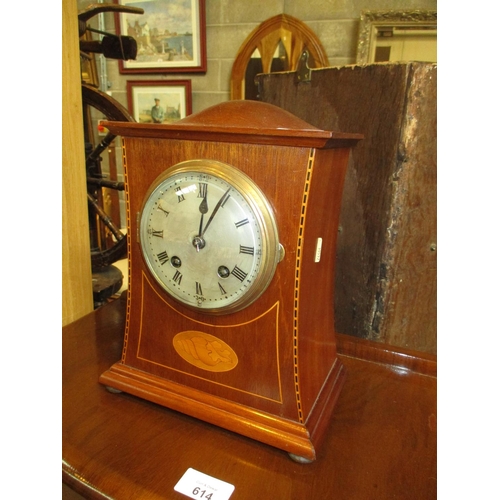 107 - Edwardian Inlaid Mahogany Mantel Clock