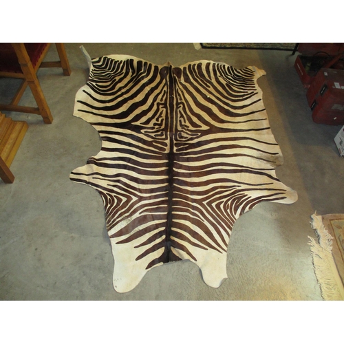 117 - Zebra Skin Rug