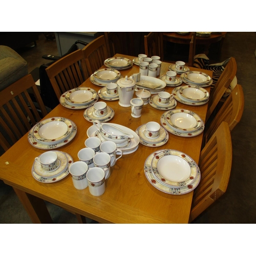 118 - Glencairn Studio Rennie Mackintosh Porcelain Dinner Service, 60 pieces