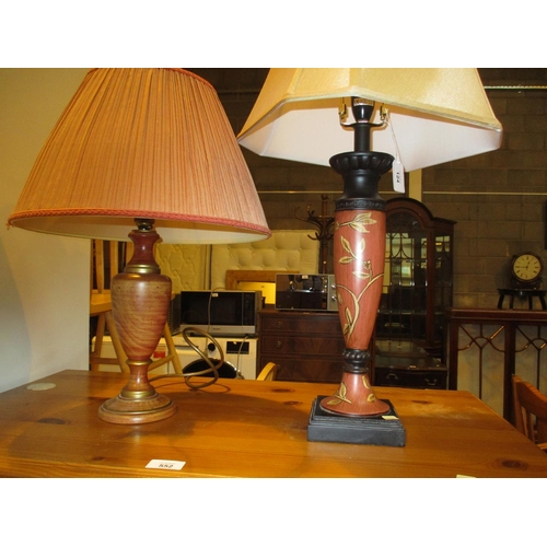 124 - Two Table Lamps with Shades