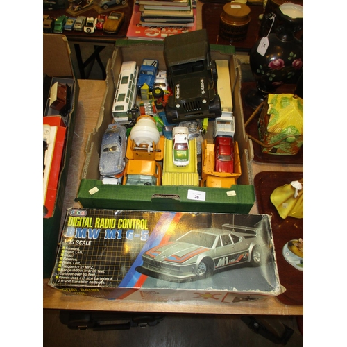 26 - Collection of Play Worn Vehicles and a Digital Radio Control BMW M1 G-5