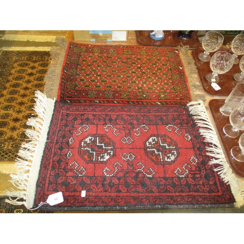 62 - Two Small Persian Wool Mats