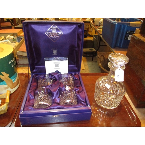 77 - Set of 4 Edinburgh Crystal Whisky Tumblers and a Decanter