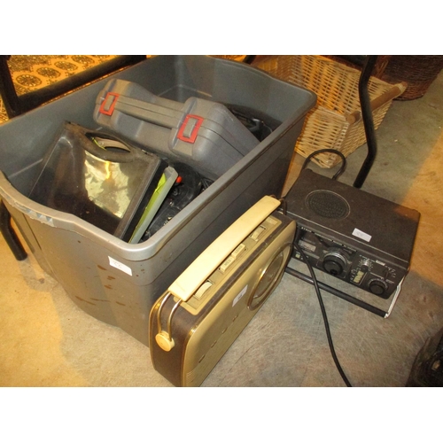 88 - Bush Radio, Trio Communications Receiver R-1000 and a Box of Tools