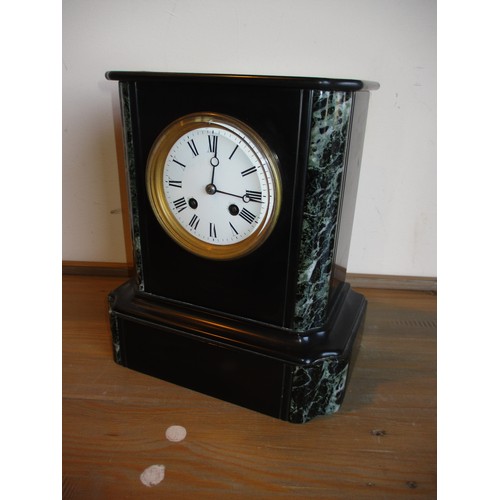 105 - Victorian Slate Case Mantel Clock