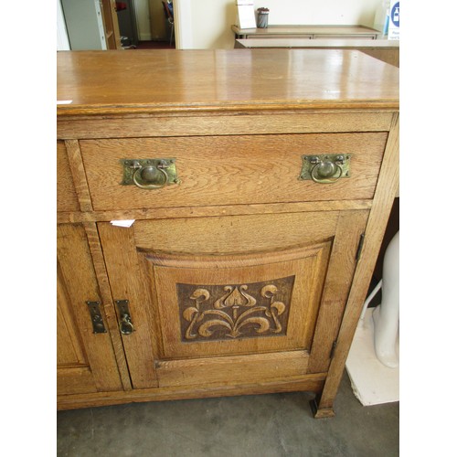 675 - Arts and Crafts Oak Sideboard, 137cm