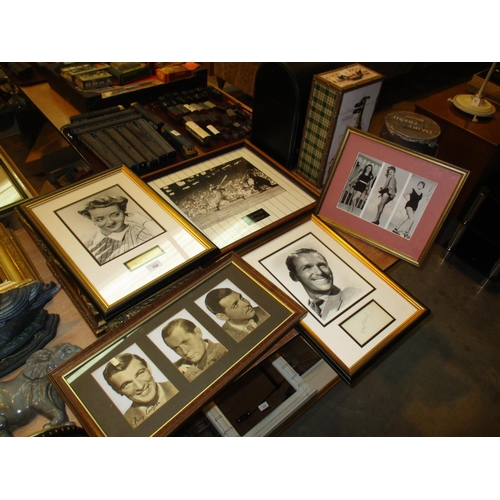 152 - Five Framed Photographs including Bette Davis, Joe Di Maggio, Clark Gable, Gary Cooper