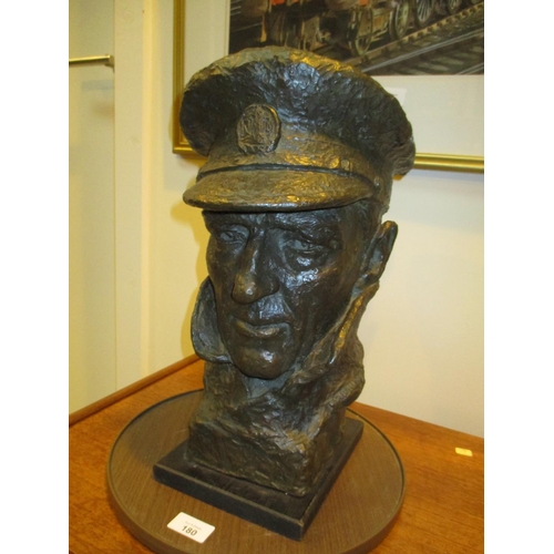 180 - Thomas Symington Halliday, FRSA, (Scottish 1902-1998), Bronze Head Sculpture, The Keeper of The Nort... 