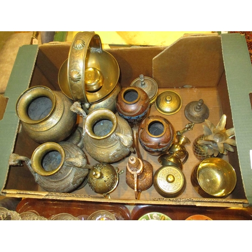 202 - Selection of Indian Brasswares etc