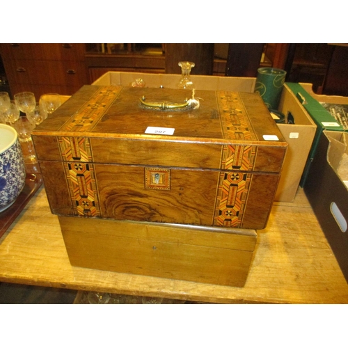 207 - Victorian Writing Box and a Deed Box