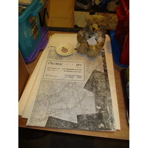 80 - 1987 RAF Calendar, Mosaic No. 1 25 Squadron RFC July-Sept 1917, Teddy Bear and Ash Dish