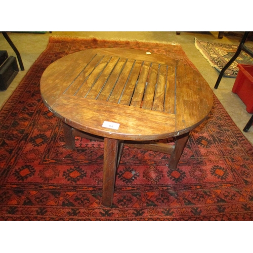 84 - Small Teak Table Made by The Hughes Bolckow Ship Breaking Company Ltd Blyth Northumberland from Teak... 