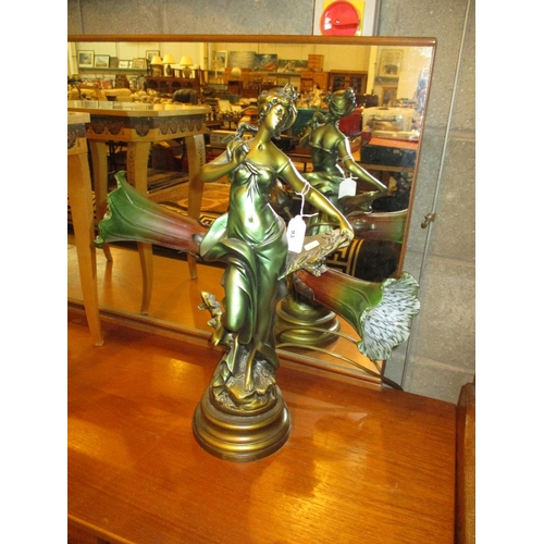 93 - Maiden Figure Table Lamp, 50cm