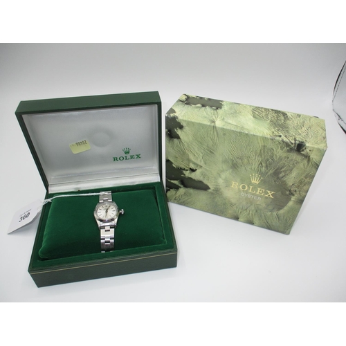 360 - Ladies Stainless Steel Rolex Perpetual Watch with Box