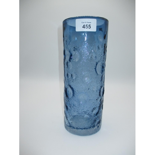 455 - Ronald Stennet-Wilson for Wedgwood Blue Glass Moon Crater Vase to Commemorate The 1969 Moon Landing,... 