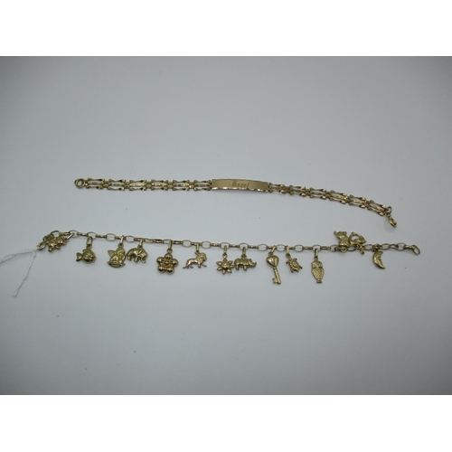 463 - Two 9ct Gold Bracelets, 9.95g