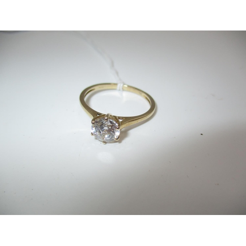 464 - 9ct Gold Solitaire Ring, Size Q