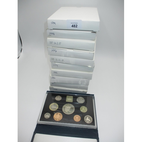 482 - Ten 1990's Royal Mint Proof Coin Sets