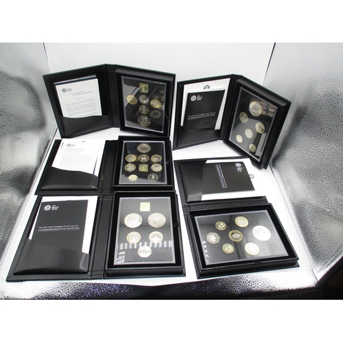 484 - Five Royal Mint Proof Commemorative Coin Sets 2013, 2014, 2015, 2016, 2018