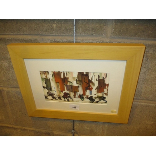 531 - Three Sue Howells Prints in Oak Frames