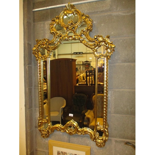 532 - Ornate Gilt Frame Wall Mirror, 130x80cm