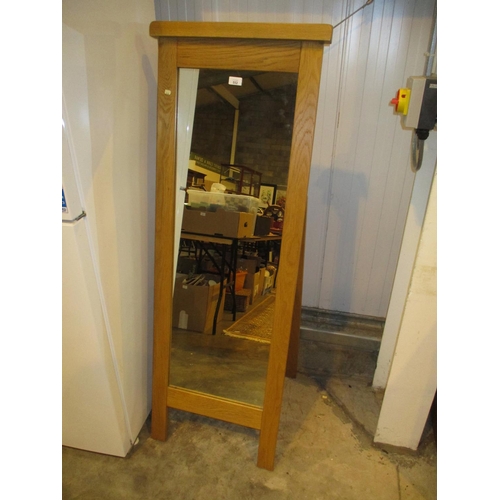 552 - Modern Oak Cheval Mirror