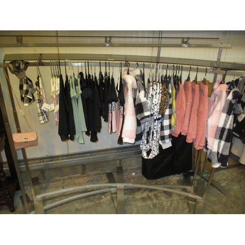 561 - Two Shop Clothes Rails and Childs Clothing