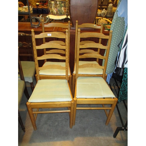 572 - Set of 4 Ercol Ladder Back Chairs