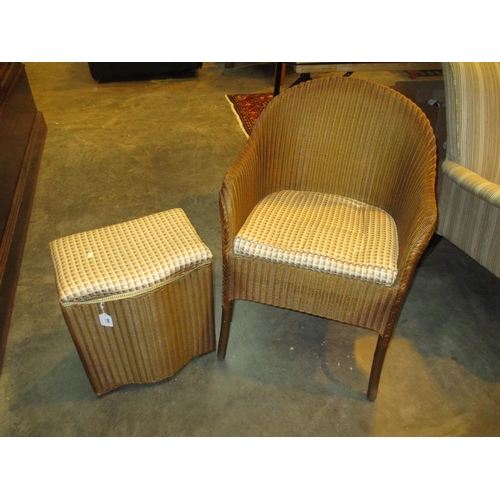 588 - Lloyd Loom Chair and Linen Box