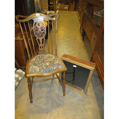 595 - 1920's Bedroom Chair and a Display Case