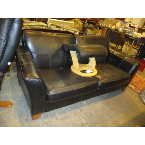 605 - Modern Settee and Foot Stool