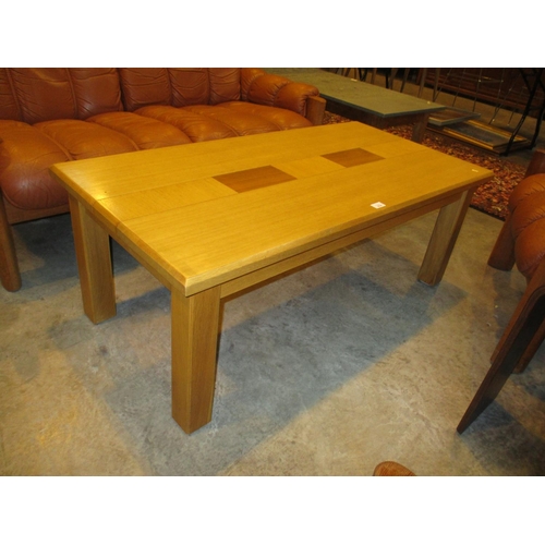 614 - Oak and Inset Top Coffee Table, 120x60cm