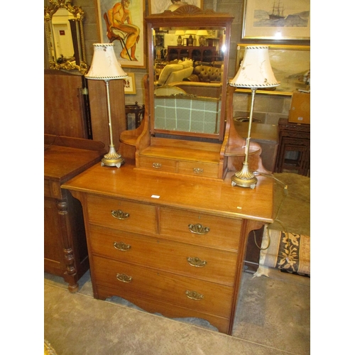 644 - Late Victorian Walnut Dressing Chest, 107cm